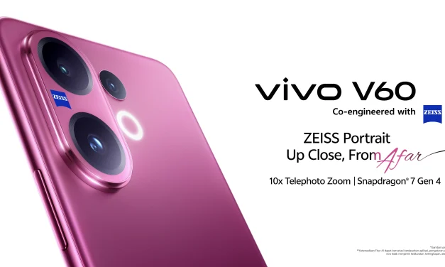 Vivo V60 Hadir Stylish Dengan Kamera ZEISS Dan Performa Andal