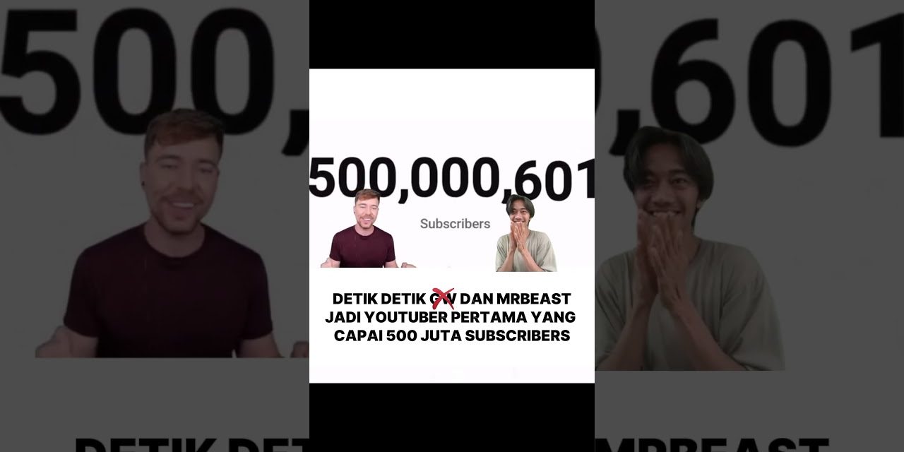 MrBeast Resmi Jadi YouTuber Pertama Capai 500 Juta Subscriber