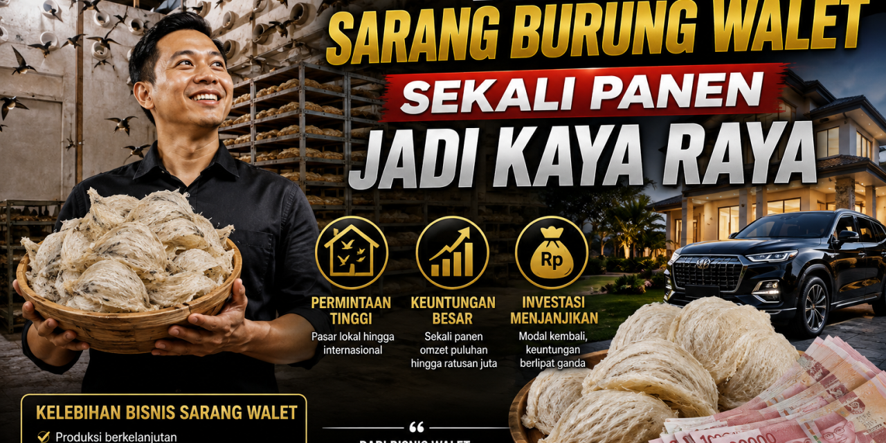 Bisnis Sarang Burung Walet Sekali Panen Jadi Kaya Raya