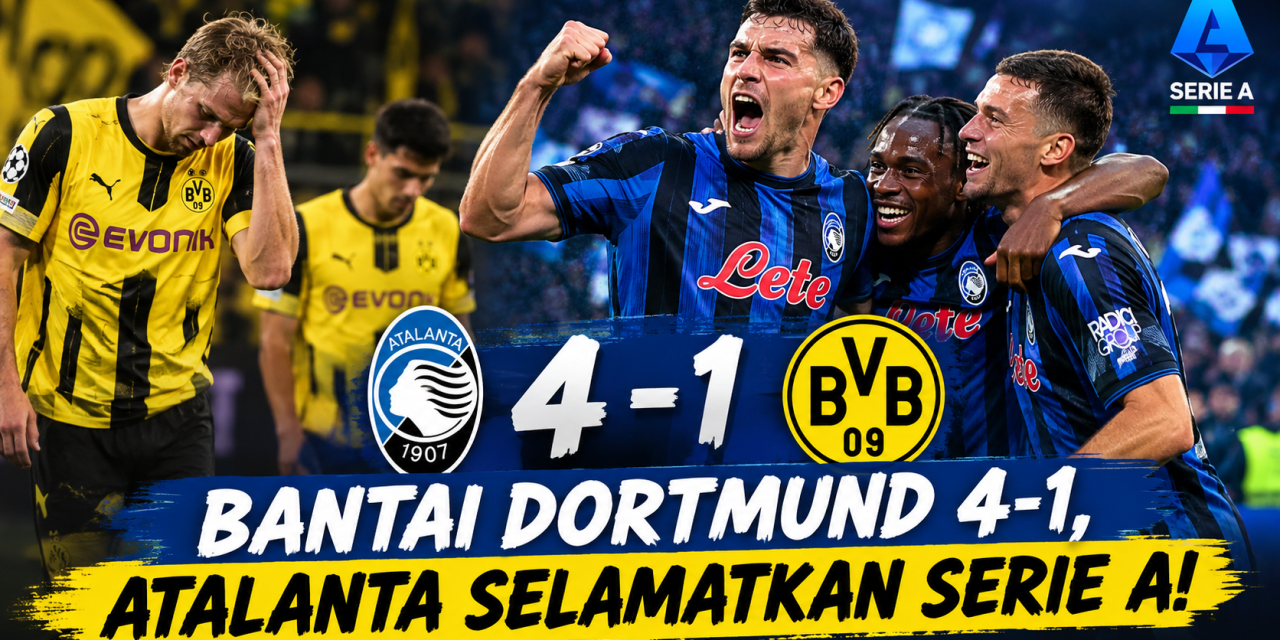 Bantai Dortmund 4-1, Atalanta Selamatkan Serie A!